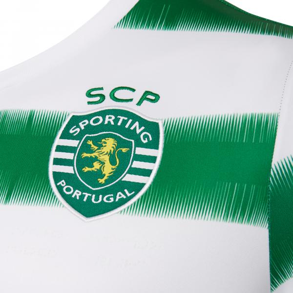 Macron Shirt Home Sporting Lisbona   20/21 White/Green Tifoshop