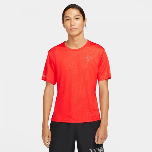 Nike T-shirt Miler Run Division CHILE RED/REFLECTIVE SILVCHILE RED/REFLECTIVE SILV Tifoshop