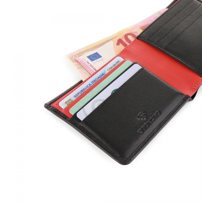 Men's Wallet  BLACK/ORANGE Roncato