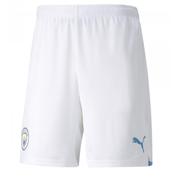 Puma Shorts De Course Home & Away Manchester City   21/22 Puma White-Team Light Blue