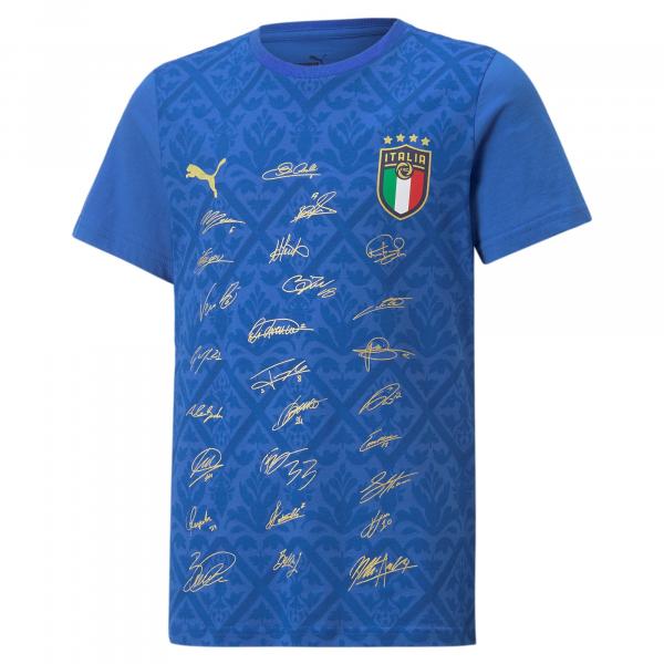 Puma T-shirt Autografata Italia Junior Azzurro Italia
