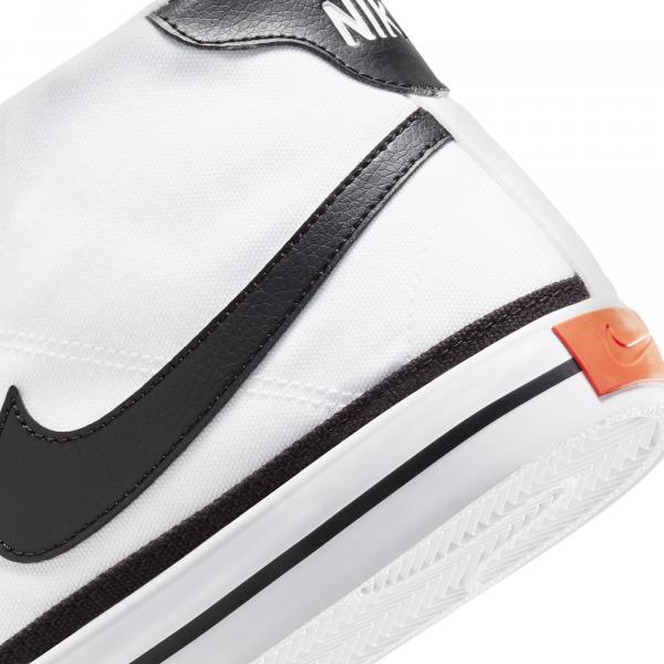 Nike Chaussures Court Legacy Canvas Mid WHITE/BLACK-TEAM ORANGE Tifoshop