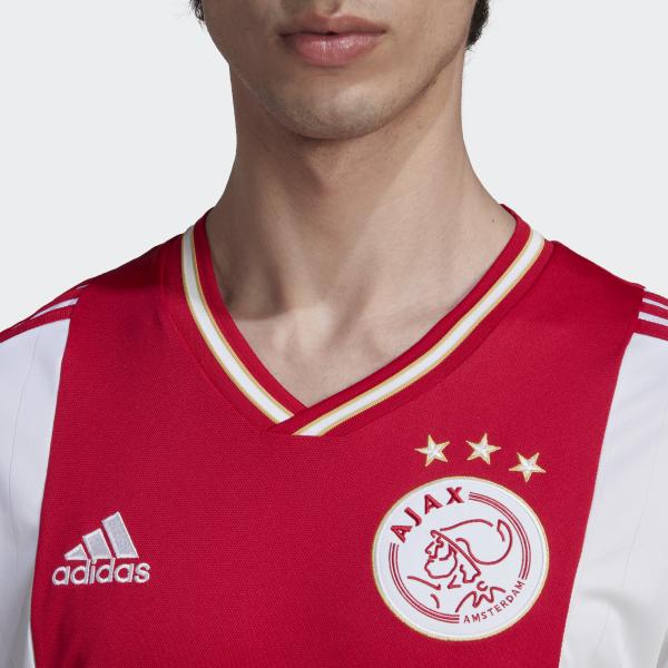 Adidas Maglia Gara Ajax Home Jersey Ajax Amsterdam   2022 ROSSO Tifoshop