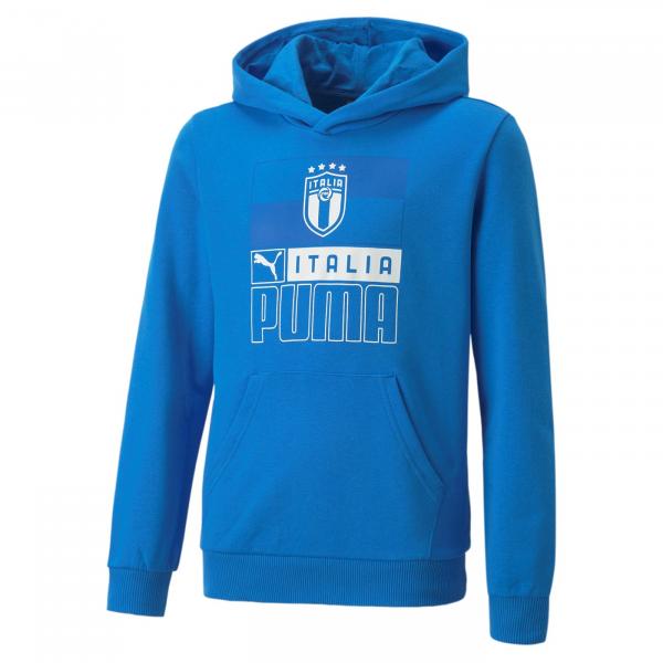 Puma Felpa  Italia Junior Ultra Blue-Puma White