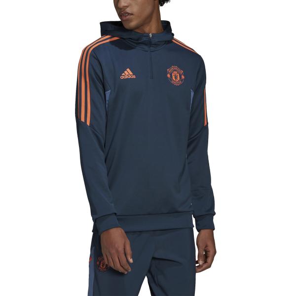 Adidas Felpa Mufc Tk Hood Manchester United Blu Tifoshop
