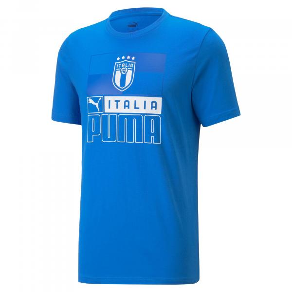 Puma T-shirt Ftblcore Italia Junior Ultra Blue-Puma White