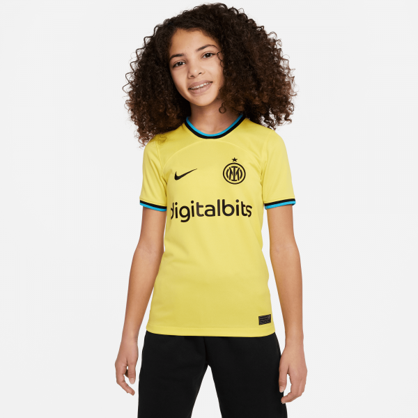 Nike Shirt Drittel Inter Juniormode  22/23 Vibrant Yellow/Black Tifoshop