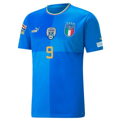 9 SCAMACCA CNF FIGC Italia Home Shirt Replica SS