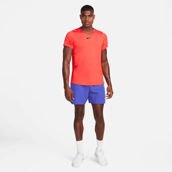 Nike T-shirt Nikecourt Dri-fit Advantage Bright Crimson/Lapis/Black Tifoshop
