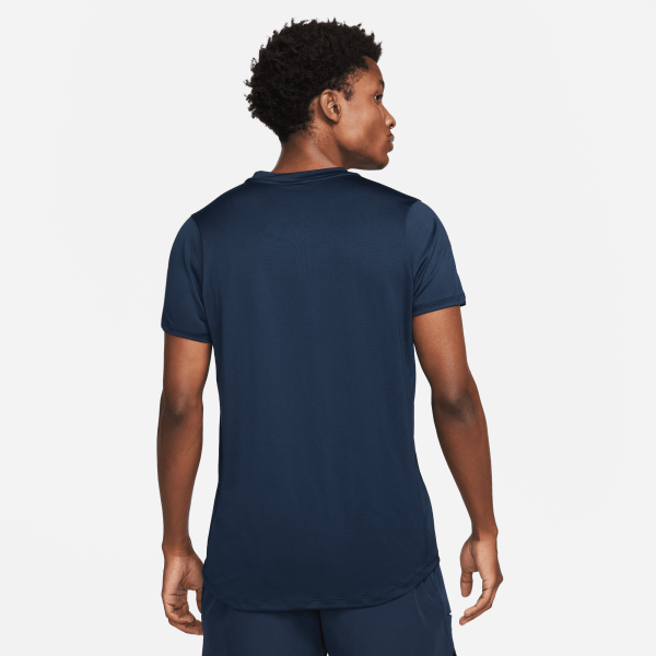 Nike T-shirt Nikecourt Dri-fit Advantage Blue Tifoshop