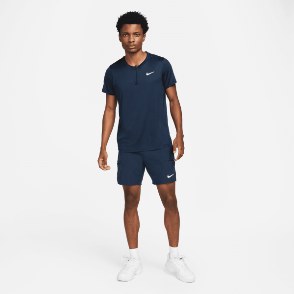 Nike T-shirt Nikecourt Dri-fit Advantage Blue Tifoshop