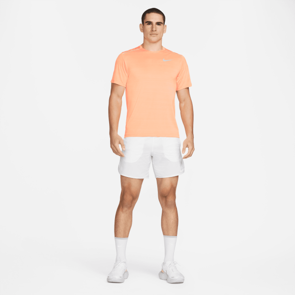 Nike T-shirt Dri-fit Miler Arancione Tifoshop