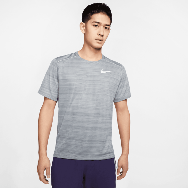 Nike T-shirt Dri-fit Miler Grigio Tifoshop