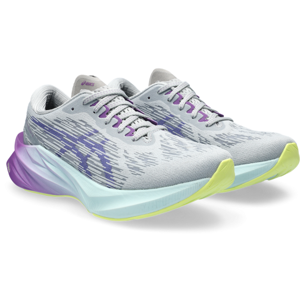 Asics Scarpe Novablast 3  Donna Grigio Piemonte / Blu Viola Tifoshop