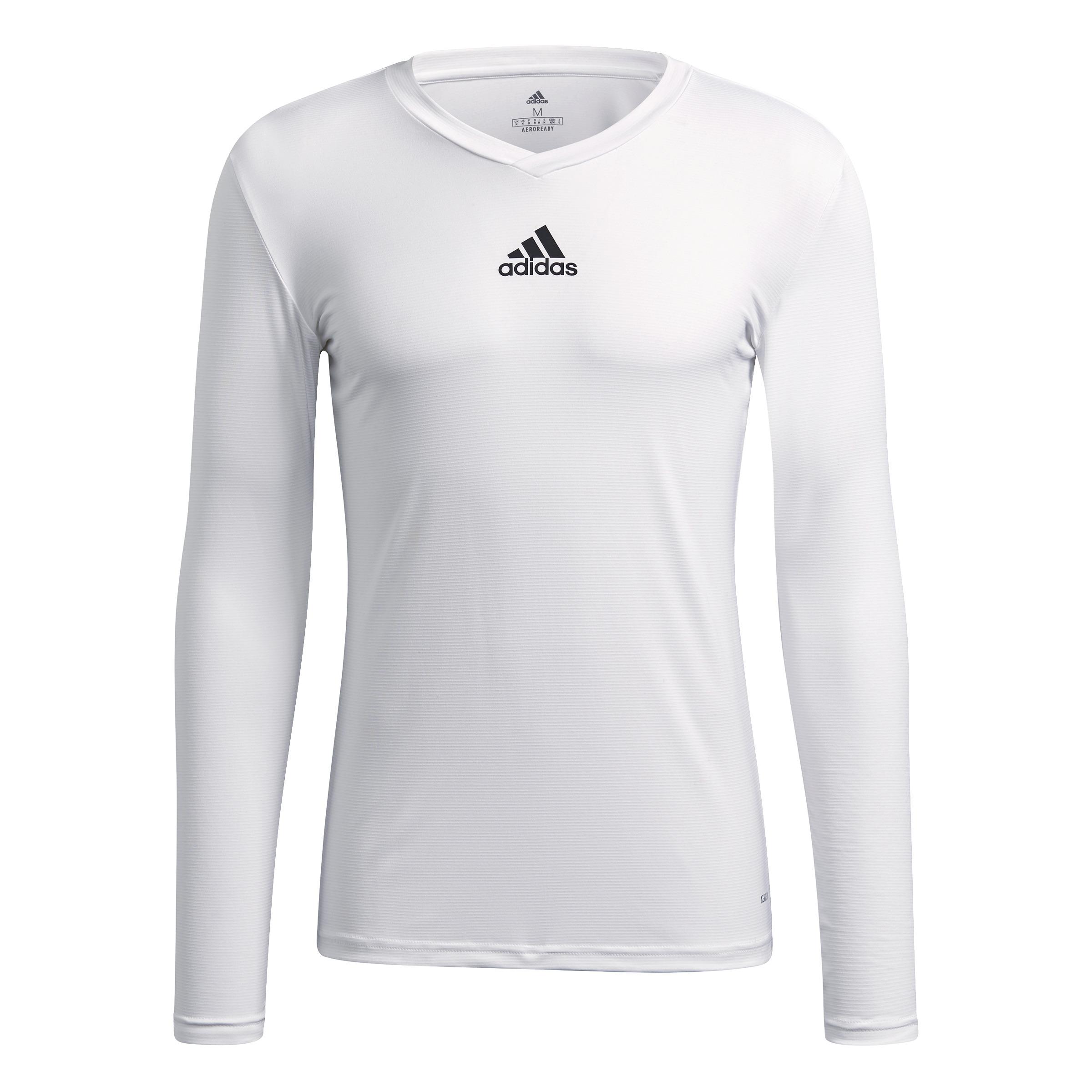 Adidas maglia termica calcio adidas  team base continuativa uomo bianco