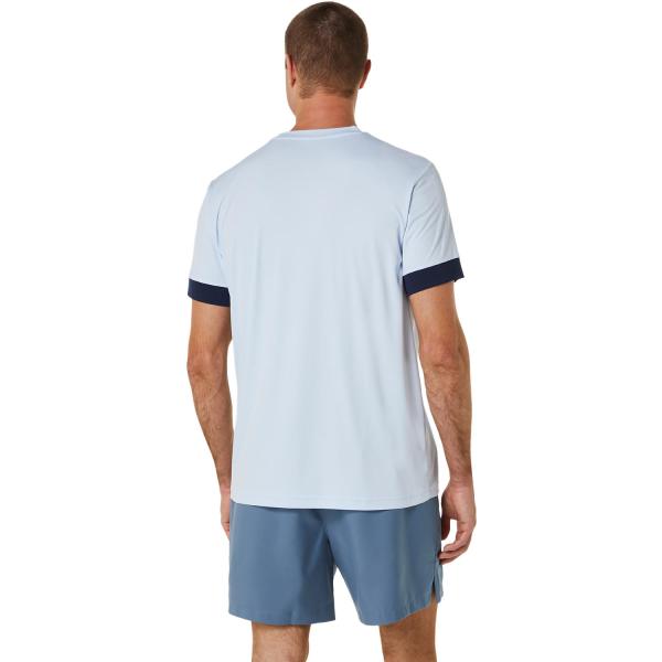 Asics T-shirt Men Court Ss Soft Sky/Midnight Tifoshop