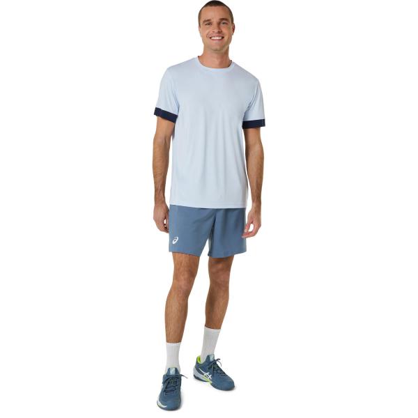 Asics T-shirt Men Court Ss Soft Sky/Midnight Tifoshop