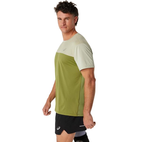 Asics T-shirt Race Ss Top Dried Leaf Green/Cactus Tifoshop