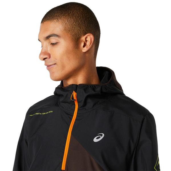 Asics Jacket Fujitrail Anorak Performance Black/Dark Auburn Tifoshop