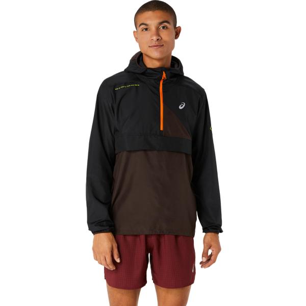 Asics Jacke Fujitrail Anorak Performance Black/Dark Auburn