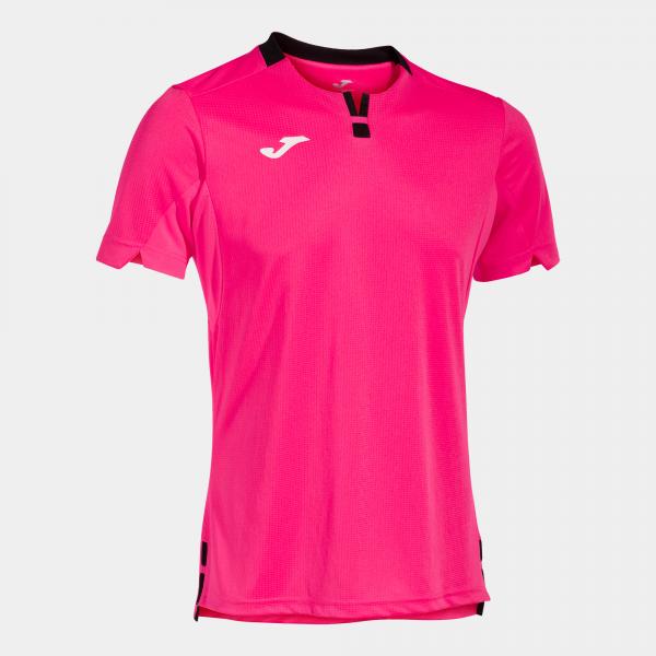 Joma T-shirt T-shirt A Maniche Corte Con Classifica Negro-Rosa Flúor