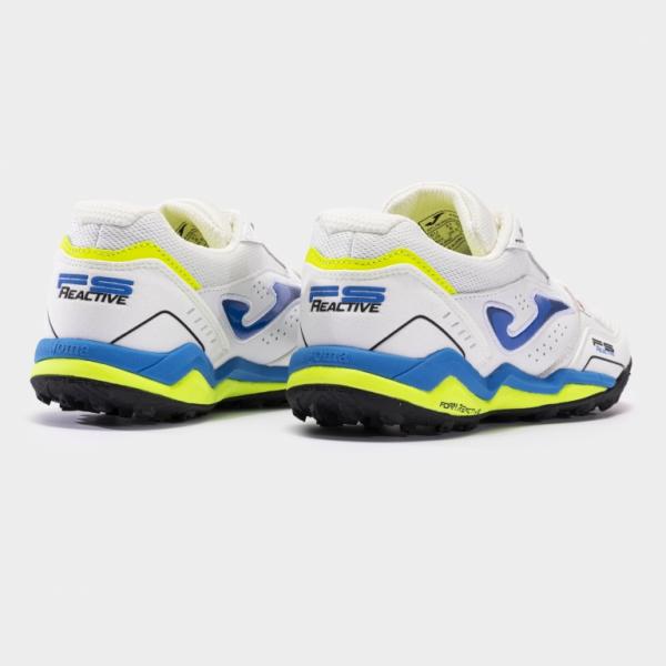 Joma Futsal Shoes Fs Reactive 2302 Turf White and Royal Tifoshop