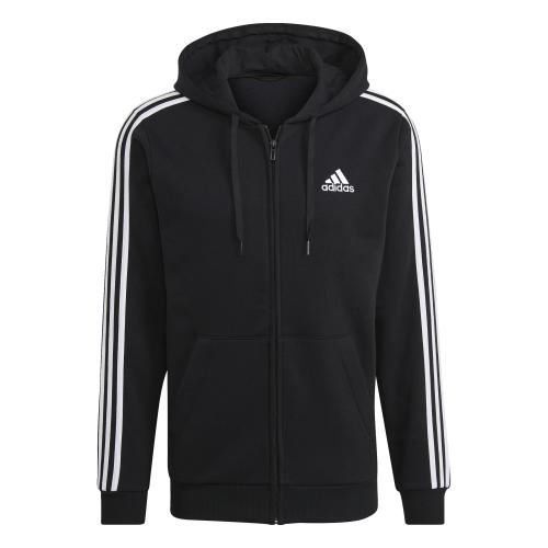 Adidas Sweat con cappuccio Essentials Fleece 3-Stripes Full-Zip