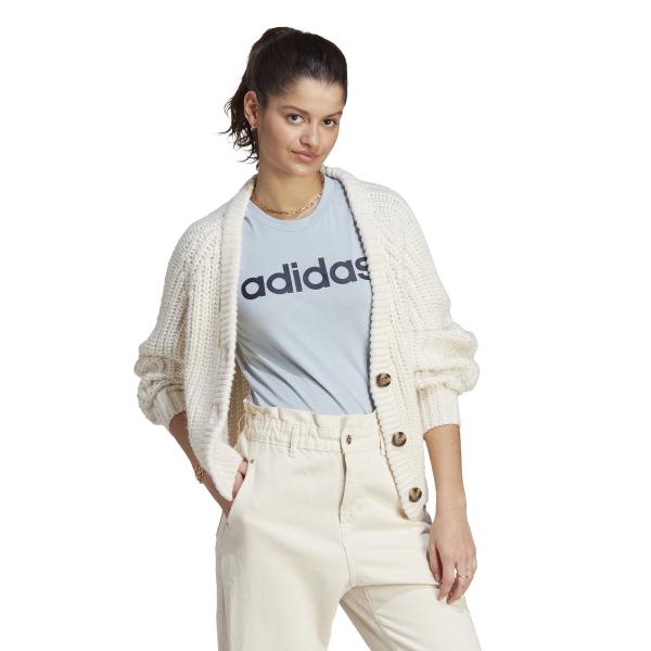 Adidas T-shirt Loungewear Essentials Slim Logo  Donna Blu Tifoshop