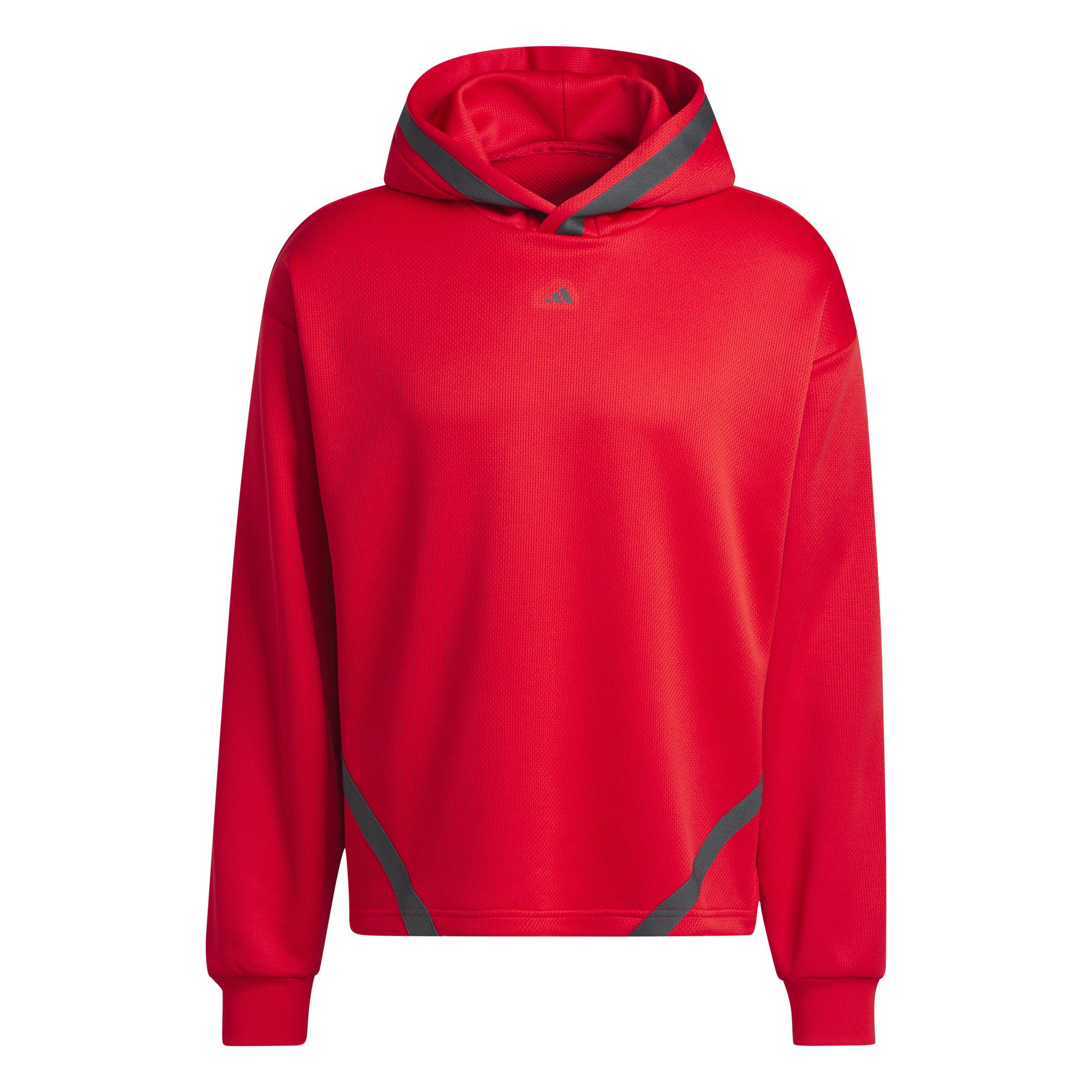 Adidas felpa basket adidas  hoodie select spring summer 23 uomo rosso