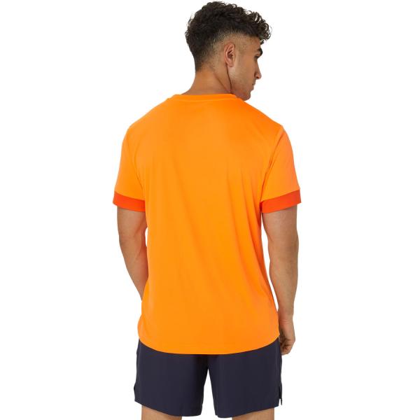 Asics T-shirt Men Court Ss Shocking Orange/Koi Tifoshop