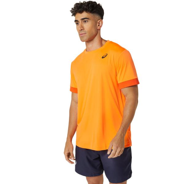 Asics T-shirt Men Court Ss Shocking Orange/Koi Tifoshop