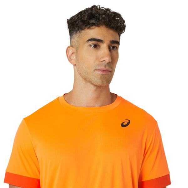 Asics T-shirt Men Court Ss Shocking Orange/Koi Tifoshop