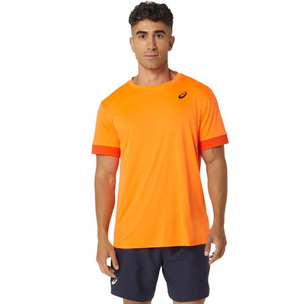 Asics T-shirt Men Court Ss Shocking Orange/Koi