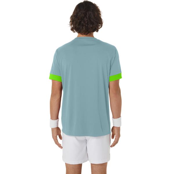 Asics T-shirt Men Court Ss Teal Tint/Electric Lime Tifoshop