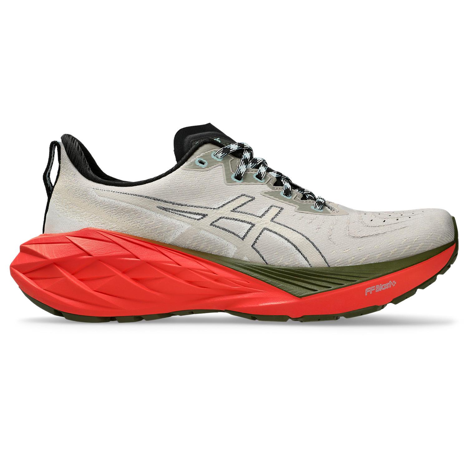 Asics scarpe running asics  novablast 4 tr spring summer 24 uomo nature bathing/red snapper