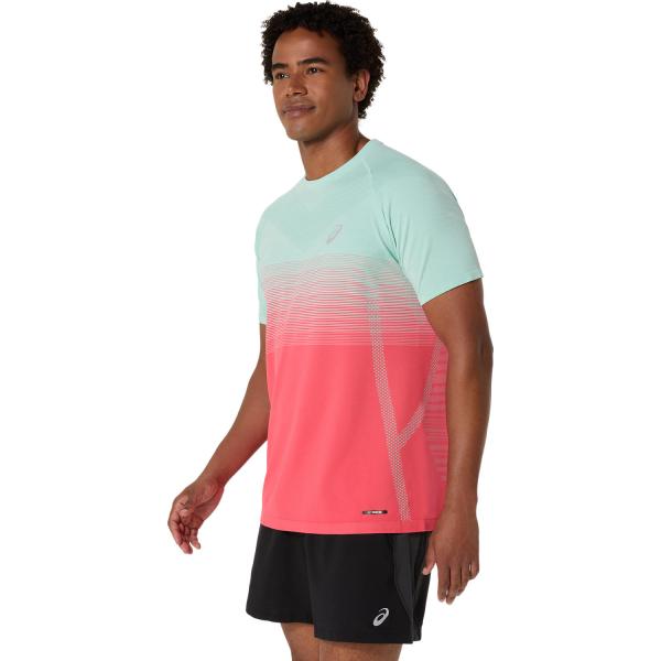 Asics T-shirt Seamless Ss Top CORAL REEF/OASIS GREEN Tifoshop
