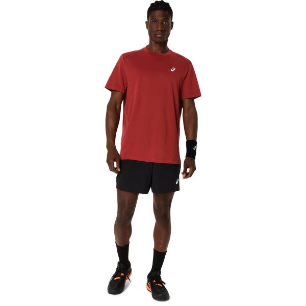 Asics T-shirt Court Ss Top BURNT RED Tifoshop