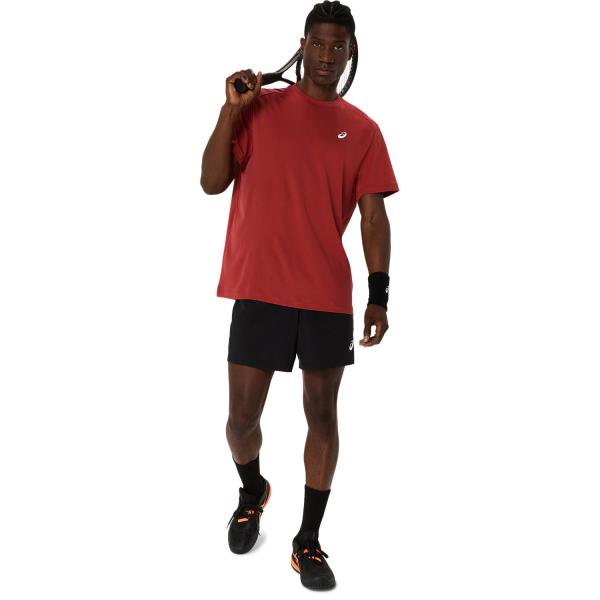 Asics T-shirt Court Ss Top BURNT RED Tifoshop