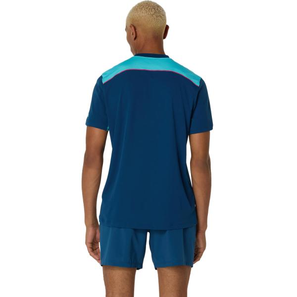 Asics T-shirt Padel Court Ss Top MAKO BLUE Tifoshop