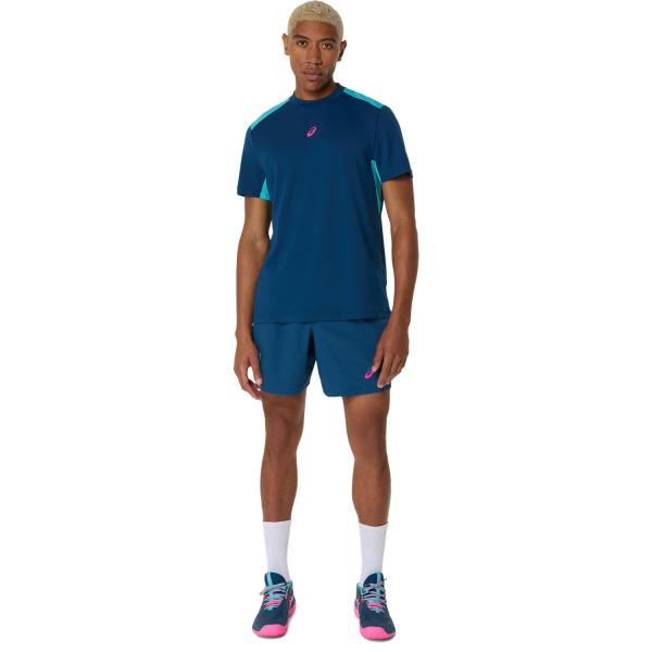 Asics T-shirt Padel Court Ss Top MAKO BLUE Tifoshop