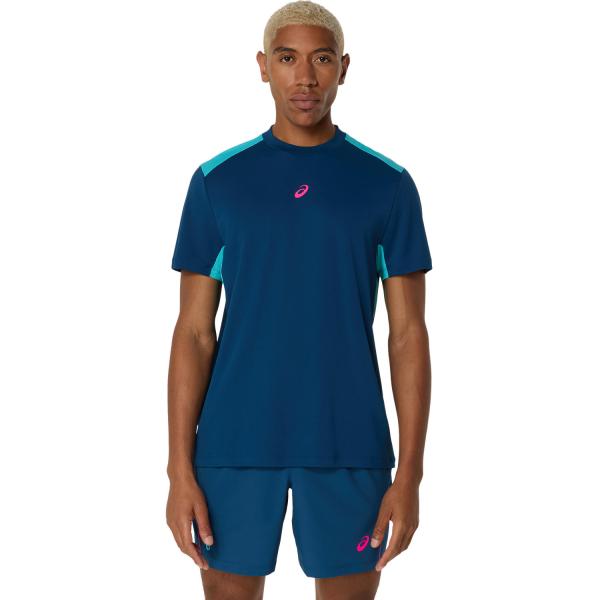 Asics T-shirt Padel Court Ss Top MAKO BLUE