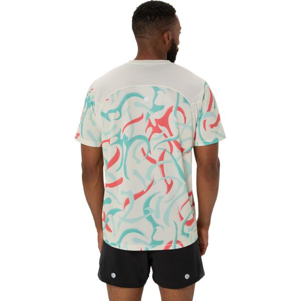 Asics T-shirt Road All Over Print Ss Top BIRCH Tifoshop