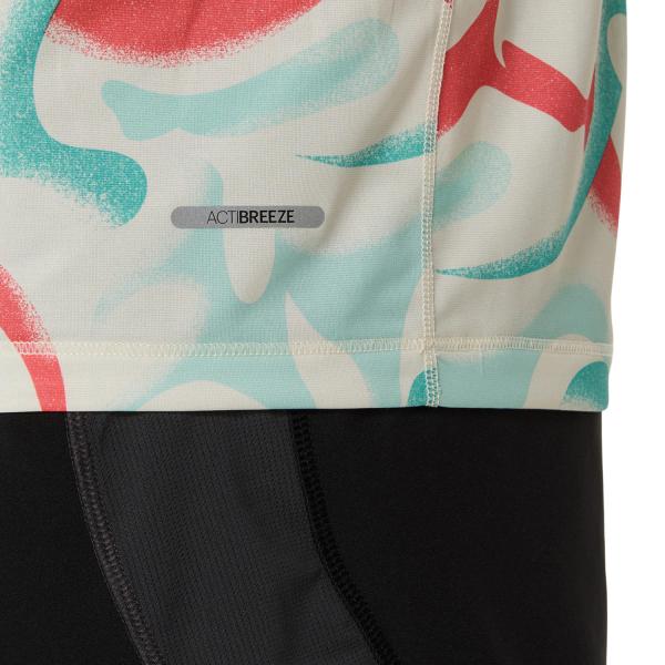Asics T-shirt Road All Over Print Ss Top BIRCH Tifoshop