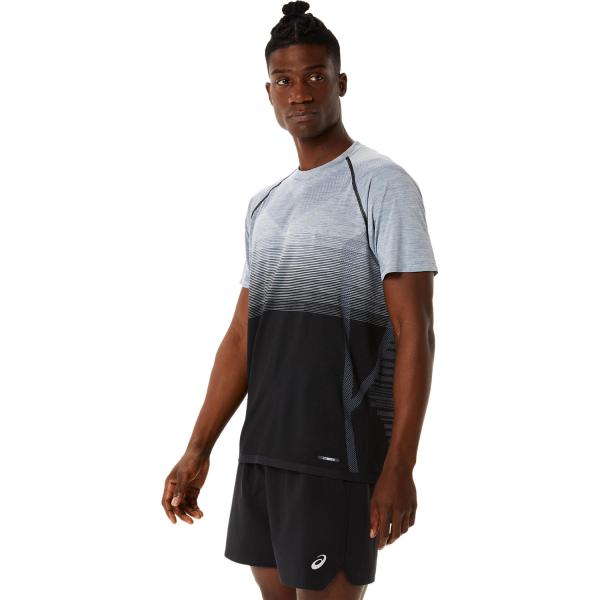 Asics T-shirt Seamless Ss Top PERFORMANCE BLACK/CARRIER GREY Tifoshop