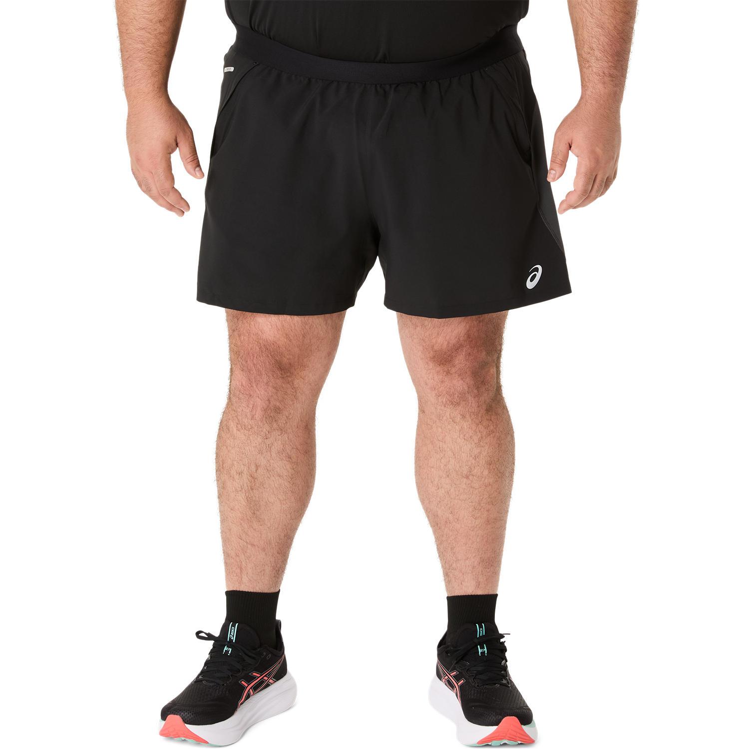 Asics pantaloncino running asics  road 5in short spring summer 25 uomo performance black/graphite gre