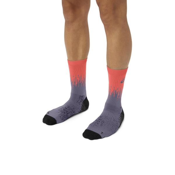 Asics Calze Performance Run Sock Crew GREYISH PURPLE/CORAL REEF Tifoshop