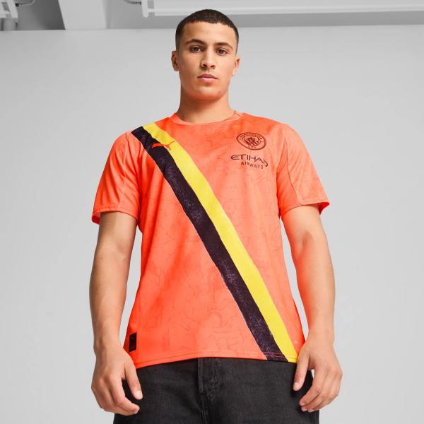 Puma Maglia Gara Replica Manchester City   25/26 Arancione Fluo Tifoshop