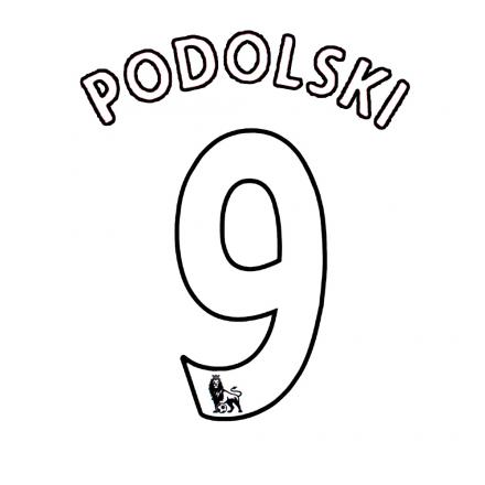 Sporting Id Official Number And Name  Arsenal WHITE AND BLACK