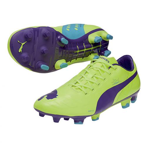 Puma Football Shoes Evopower 1 Fg fluro yellow-prism violet