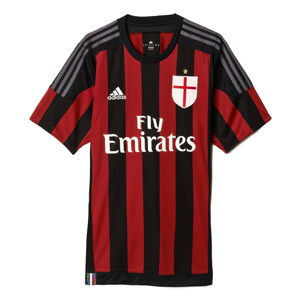 Adidas maglia gara calcio adidas milan  15/16 junior rossonero